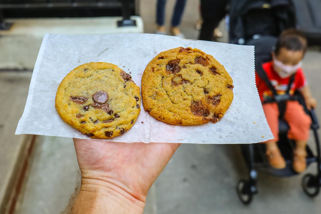 Half Baked Chocolate Chip Cookie, Coffee Toffee Butternut Cookie ($3.50 each)